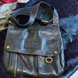 Fossil genuina leather Crossbody purse